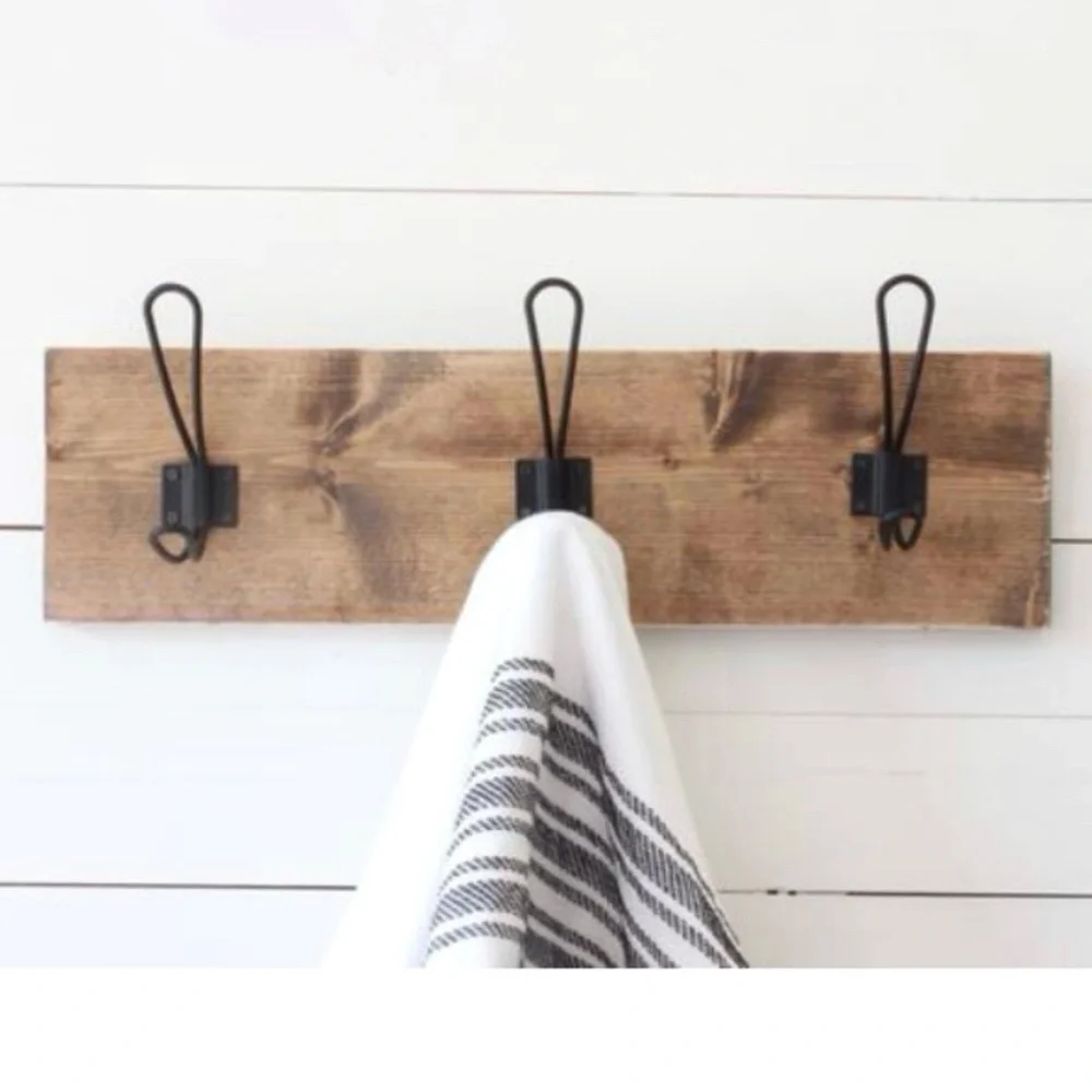 NEW Rustic Farmhouse Black Wall Hooks